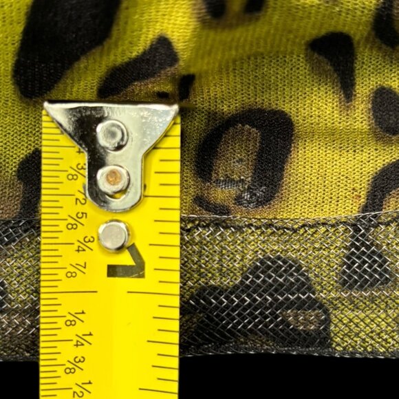 Betsey Johnson Cupcake Dress, Lime Green Leopard, Unique, Size 10 (Large) - Picture 14 of 14